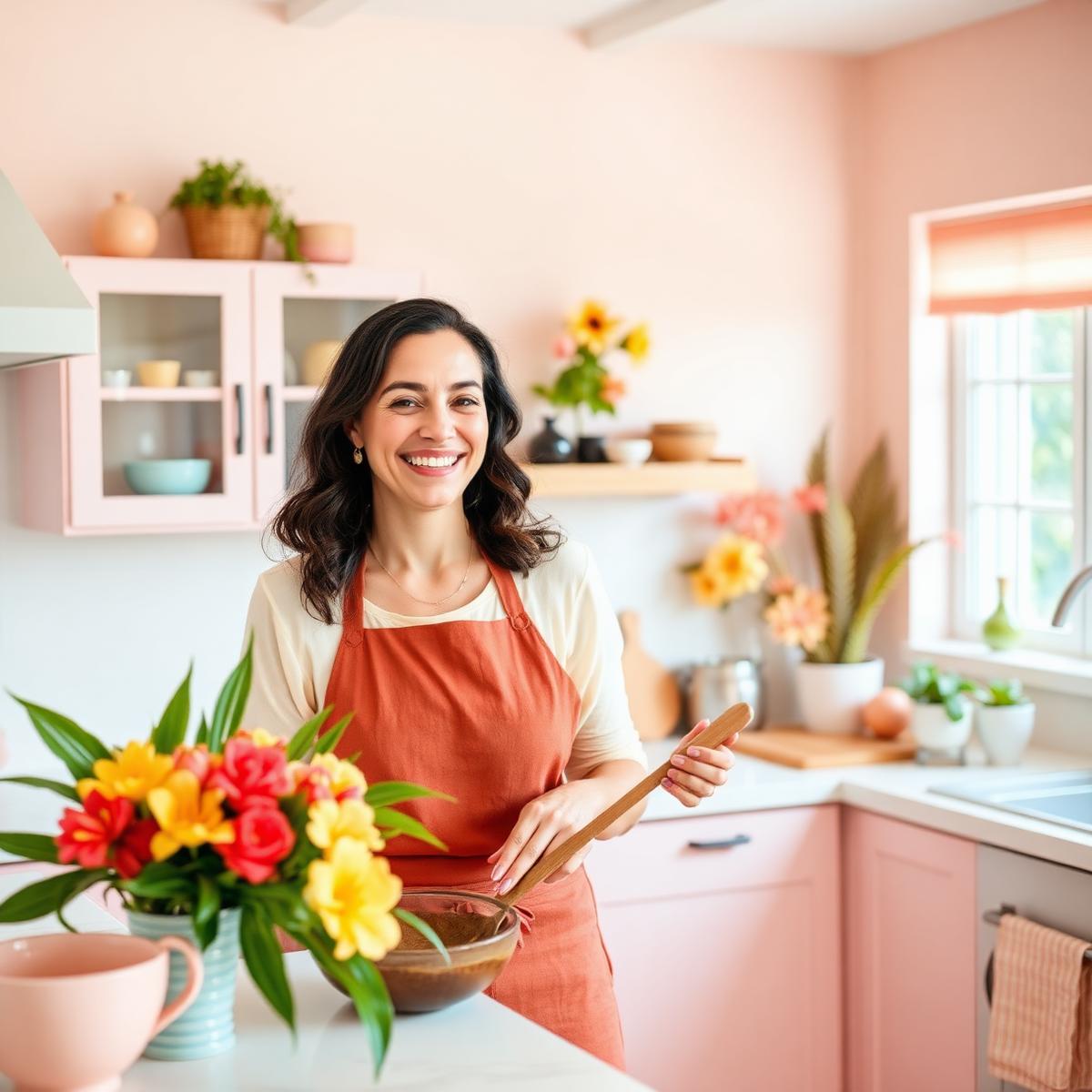 Joujoutte Momix, conseillère Thermomix, dans sa cuisine